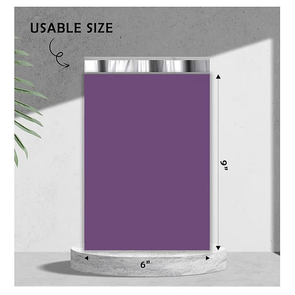 6x9 Purple Polymailers - 20 Pack Self Seal Waterproof Shipping Bags